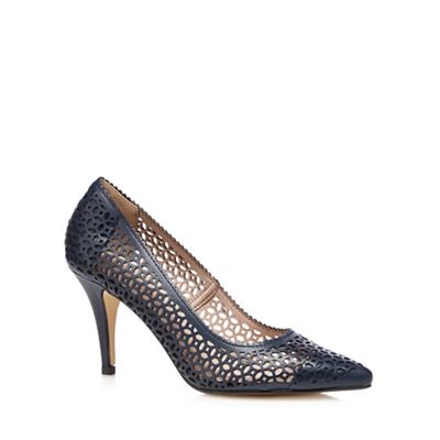 J by Jasper Conran Navy cut-out high court shoes